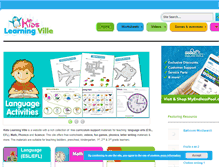Tablet Screenshot of kidslearningville.com